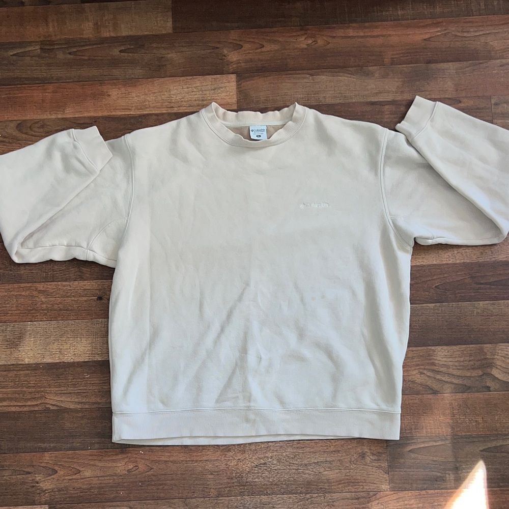 Columbia Men's Cream Crewneck Sweater